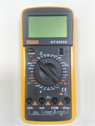 Multimetro Digital Dt-9205a (para Electrónica Y Otros)