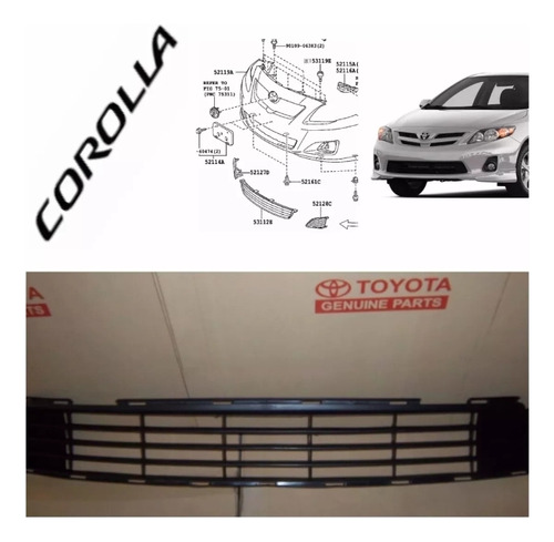 Rejilla Inferior De Parachoque Delantero Toyota Corolla 