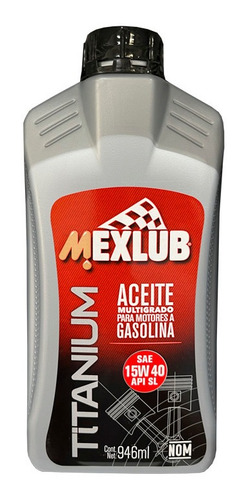 Aceite Mexlub Titanium  Sae 15w40 900ml