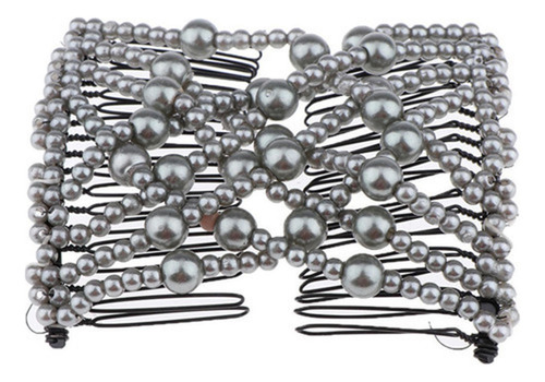 A Perlas Elásticas Mágicas Peinetas De Pelo Dobles Clips Bun