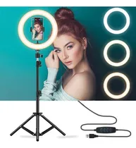 Comprar High Light Led Tik Toker 26cm Suporte Tripé Righ Light Cor da estrutura Preto Cor da luz Luz branca Luz quente Luz suave 110V\u002F220V