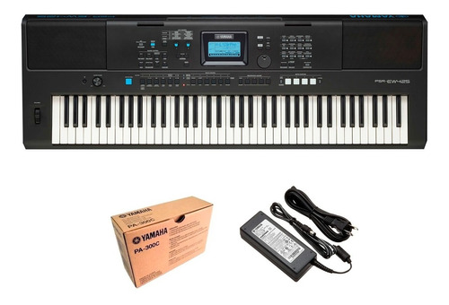 Teclado Organeta Yamaha 6 Octavas Psr-ew425 Con Adaptador 