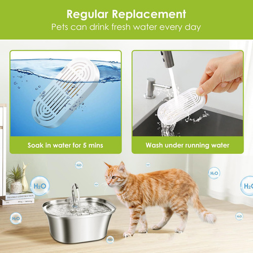 Filtros De Repuesto Bebedero Mascotas Fuente De Agua Blanco Pack 6 - 6
