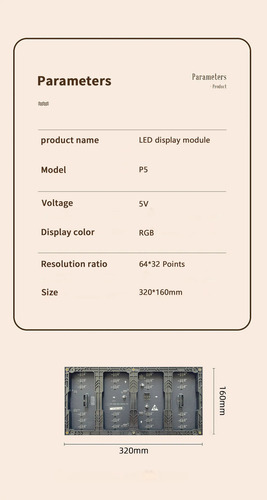 Panel Led Matriz 64x32 P5 Full Color Rgb Programable Letrero