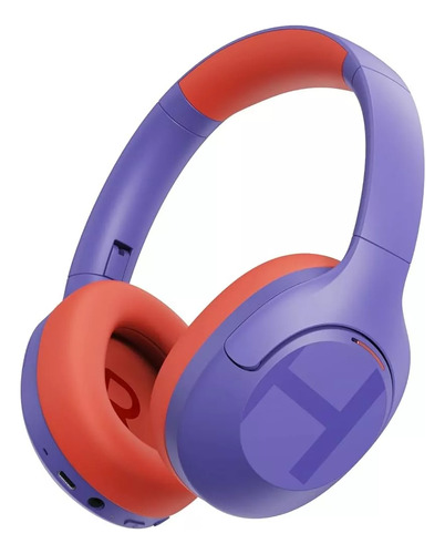 Fone De Ouvido Bluetooth Haylou S35 Anc Hybrid Roxo/ Laranja