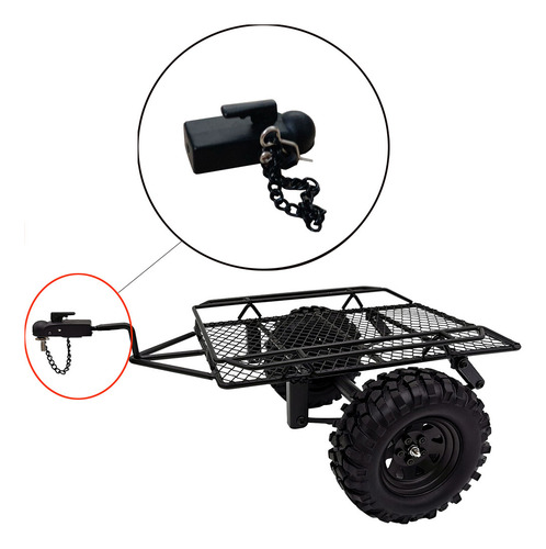 Gancho De Remolque De Metal Para Scx10 90046 Traxxas Trx4 1/