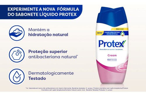 Sabonete Liquido Protex Cream Nutri Fórmula 250ml