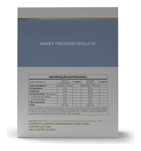 Whey Protein Isolate 15 Sachês De 15g - Vitafor