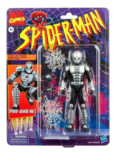 Figura Spider Armor Mk I - Spiderman Marvel Retro Hasbro