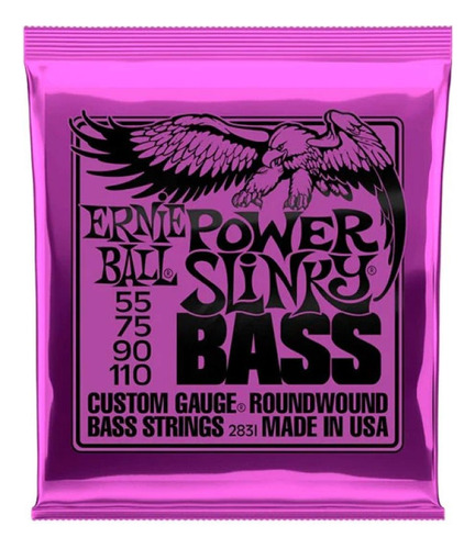 Ernie Ball 2831 Power Slinky Cuerdas Bajo Eléctrico 55-110