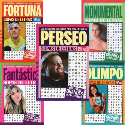 Lote 10 Revistas Sopas De Letras 192 Páginas 20x28