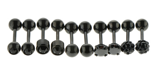 5 Pares Cz Barras Tragus Oreja Barbell Pendientes Studs 16g