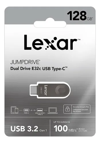 Lexar E32c 128gb Type-c Usb Flash Drive, Usb-a&usb-c 3.2 ...