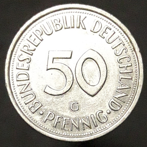 Moneda Alemania 50 Pfennig 1984 G