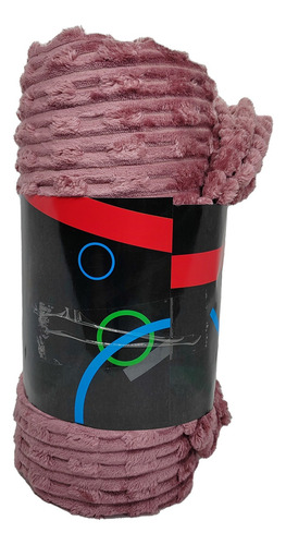 Manta Plush Con Textura Varios Colores Plaza Y Media