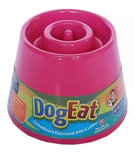 Comedouro Bebedouro alto cachorro Pet Games Rosa Pequeno