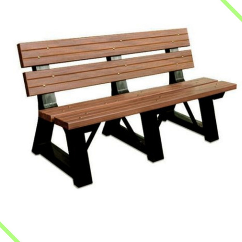 Banco Jardim Madeira Plástica Linha Urban Cor Ipê 150 Cm