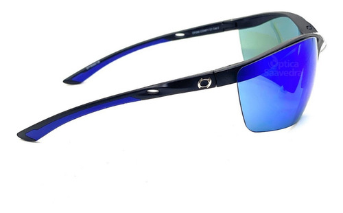 Anteojo Sol Optitech Comfy Op286 Intercambiable Running Lente Azul/negro
