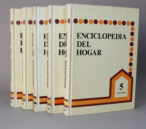 Enciclopedia Del Hogar 5 Tomos Grolier Tapa Dura Hermosa Bh5