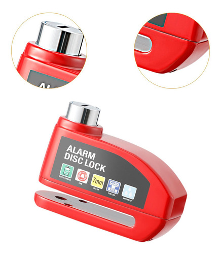 De Disco Con Alarma Genérica Con Piezas Clave Para Rojo