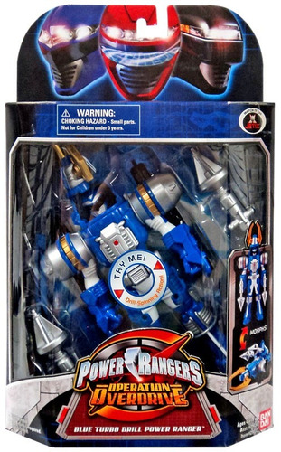 Power Rangers Operation Overdrive Azul Turbo Taladro Power