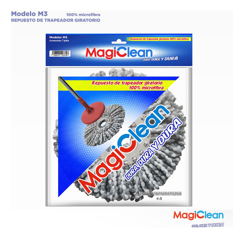5 Repuestos Trapeador Turbo / Spin Magic Mop 100% Microfibra