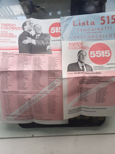 Elecciones Nacionales 1984 Partido Colorado Lista 515