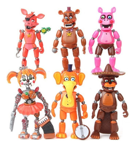 6pcs / Set Five Nights At Freddy's Pizzeria Simulator Acción