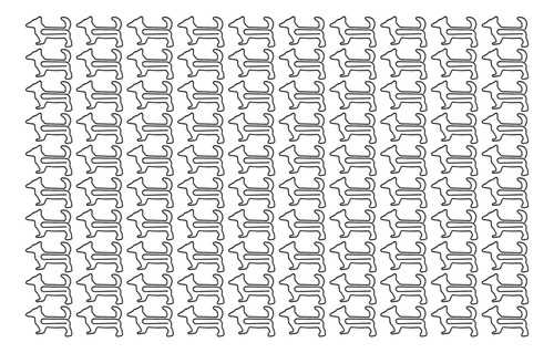 Clips De Papel De Metal, 100 Unidades, Con Forma De Perro, C