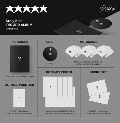 Stray Kids - 3rd Album 5-stars Limitado