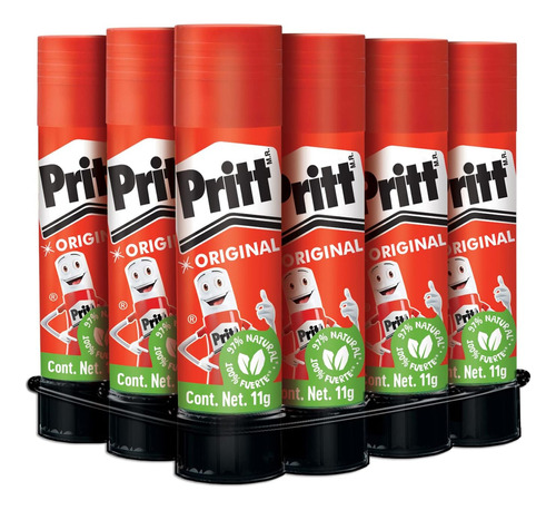 Pegamento en barra Pritt 11gr Paquete con 12pz