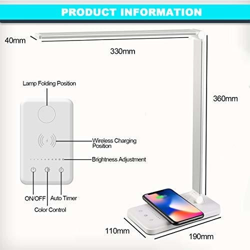 Lampara Escritorio Led Cargador Inalambrico Puerto Usb 5 D U