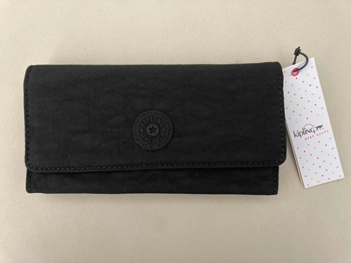 Billetera Kipling Ac2378 Teddi Negra Nueva C/bolsa De Regalo | sin interés