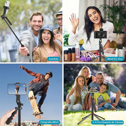 1.8 M Tripie Celular Selfie Stick Tripode Con Control Remoto
