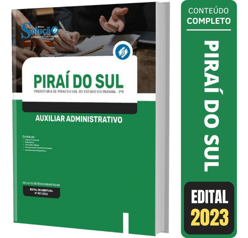 Apostila Auxiliar Administrativo Piraí Do Sul Pr - Fev/2023