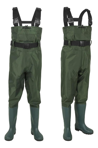 Fishing Waders With Boots, 3-ply Nylon/pvc Bootfoot Chest Wa