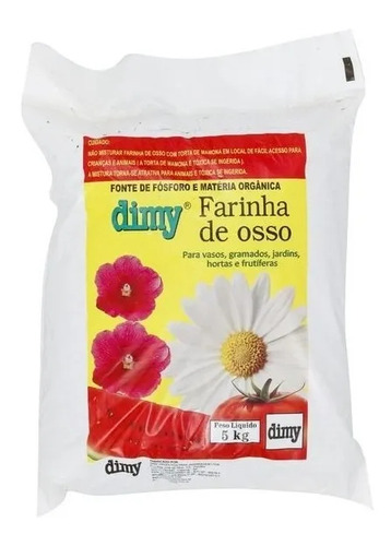 Fertilizante Adubo Natural Farinha De Osso 5kg Dimy