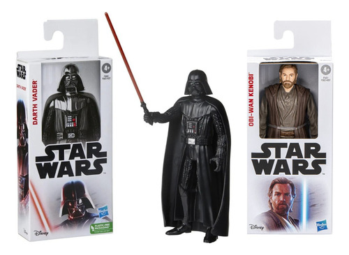 Star Wars Disney Hasbro Combo Darth Vader+ Obi-wan- Oferta
