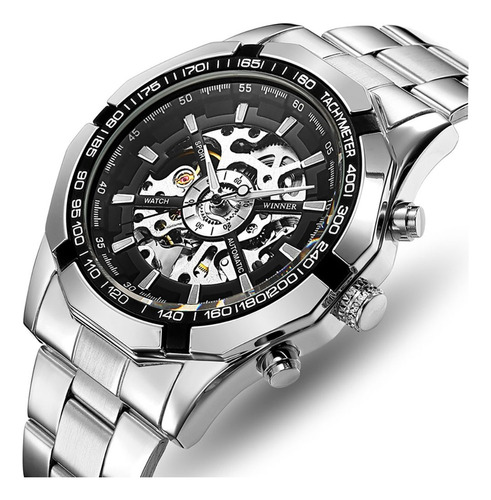 Reloj Hombre Automátic Winner Acero Skeleton 016 Promoción