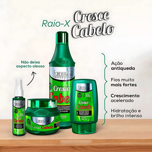 Shampoo Cresce Cabeloo Forever Liss 500ml Crescimento Capila