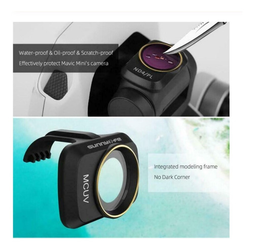 Filtros Nd Cpl Lente Polarizado Dji Mavic Mini Camara Gimbal