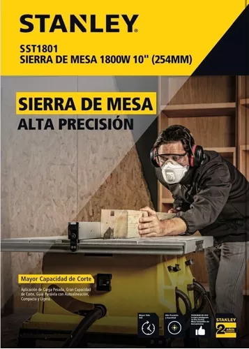 Sierra Circular De Banco Stanley Mesa De Pie 1800 W