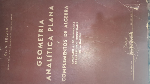 Libro Geometria Analitica Plana Selzer Ln