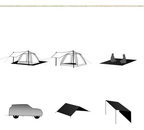 Lona De Camping Multifuncional, Ligera, Para Tienda De