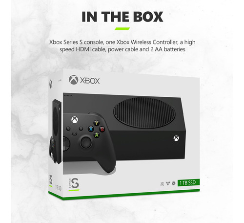 Consola De Juegos Xbox Microsoft Series S 1tb Ssd Carbon Bla