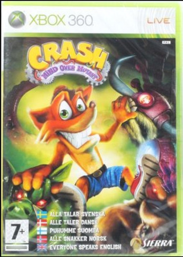 Crash Mind Over Mutant Original Xbox 360 Disco En Caja Único (Reacondicionado)