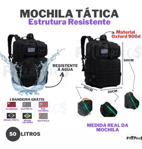 Mochila Militar 50l Resistente a Água - FullPrice - Mochilas