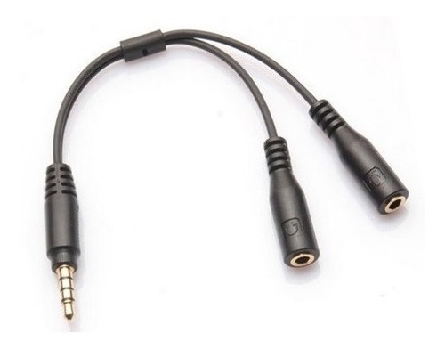 Adaptador Cable 3,5mm Microfono Audifono  1 Macho/ 2 Hembras