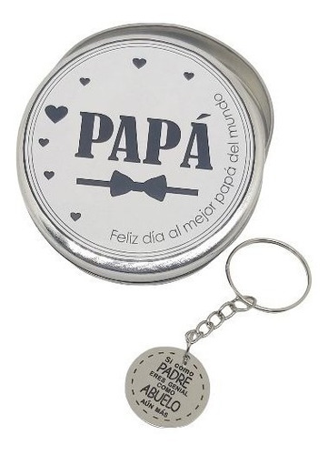 Llavero Gracias Papá. Acero Quirurgico. Dia Del Padre