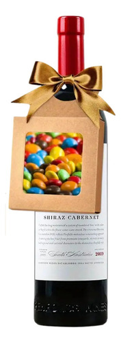 Caja Para Botellas De Vino, Recuerdos, Kraft - 14pz Marrón